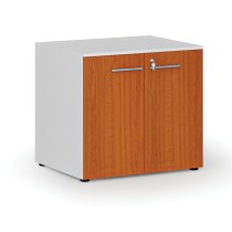 Büroschrank mit Tür PRIMO WHITE, 735 x 800 x 640 mm, weiß/Kirsche