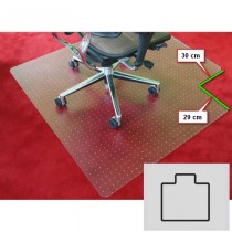 Bürostuhlunterlage für Teppichböden - Polycarbonat, T-Form, 1340 x 1200 mm