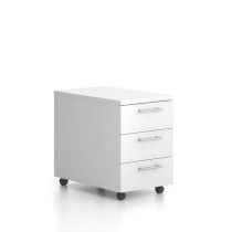 Büro-Rollcontainer SOLID, 3 Schubladen, 400 x 600 x 520 mm, weiß