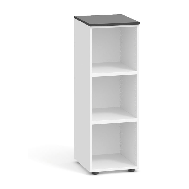 Büroregal PRIMO, 1087 x 400 x 420 mm, weiß / Graphit