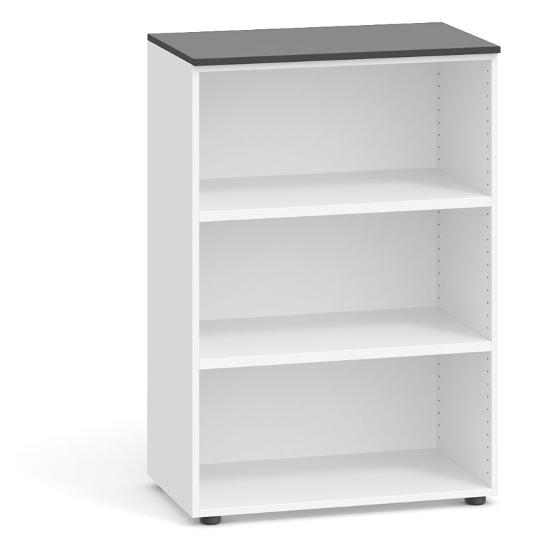 Büroregal PRIMO, 1087 x 800 x 420 mm, weiß / Graphit