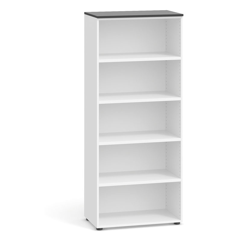 Büroregal PRIMO, 1781 x 800 x 420 mm, weiß / Graphit