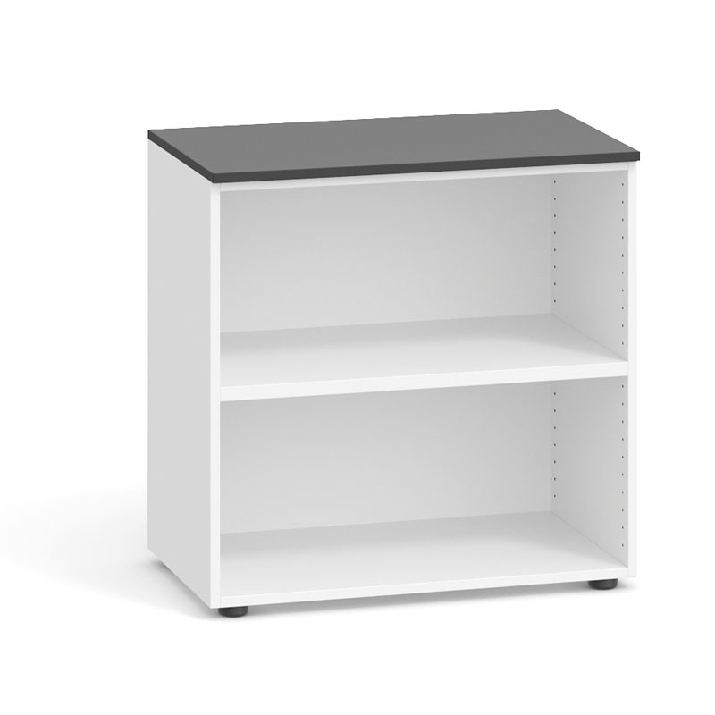Büroregal PRIMO, 800 x 420 x 740 mm, weiß / Graphit