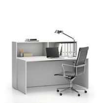Büroset Single SEGMENT, 2 Einlegeböden, weiß/weiß