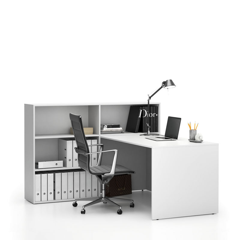 Büroset Single SEGMENT, 3 Einlegeböden, links