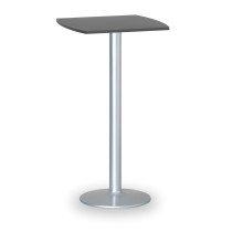 Cocktailtisch, Partytisch OLYMPO II, 66x66 cm, graues Fußgestell, Platte Graphit