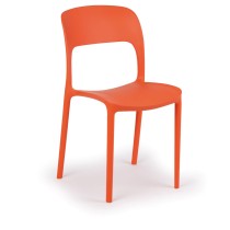 Design-Esszimmerstühle aus Kunststoff REFRESCO, orange