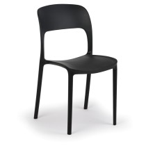 Design-Esszimmerstühle aus Kunststoff REFRESCO, schwarz