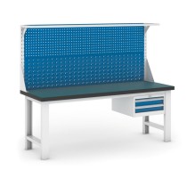 Dielenský stôl GB s nadstavbou a zásuvkovým kontajnerom, 2100 mm