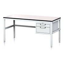 Dielenský stôl MECHANIC II, 1600x700x745-985 mm, 2 zásuvkový kontajner