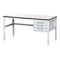 Dielenský stôl MECHANIC II, 1600x700x745-985 mm, 3 zásuvkový kontajner