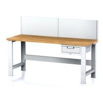 Dielenský stôl MECHANIC s nadstavbou,  2000x700x700-1055 mm, nastaviteľné podnožie, 1x 1 zásuvkový kontejner