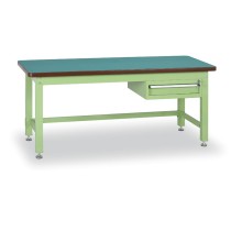 Dílenský stůl GL Se závěsným boxem na nářadí, MDF + PVC deska, 1 zásuvka, 1800 x 750 x 800 mm