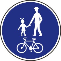 Dopravná značka - Cestička pre chodcov a cyklistov