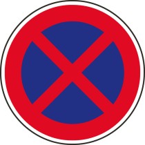 Dopravná značka - Zákaz zastavenia