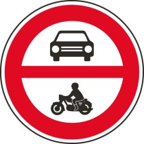Dopravní značka – Zákaz vjezdu všech motorových vozidel