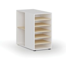 Dostawna szafka półkowa do biurka PRIMO WHITE, lewa