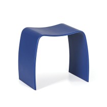 Dřevěná stolička BENTWOOD II, eko kůže, modrá