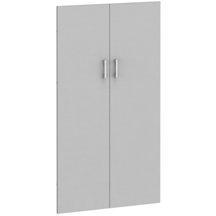 Dveře pro regály PRIMO KOMBI, výška 1470 mm, na 3 police, šedé