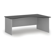 Ergonomický kancelářský pracovní stůl PRIMO GRAY, 1800 x 1200 mm, pravý, šedá/grafit