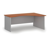 Ergonomický kancelářský pracovní stůl PRIMO GRAY, 1800 x 1200 mm, pravý, šedá/třešeň