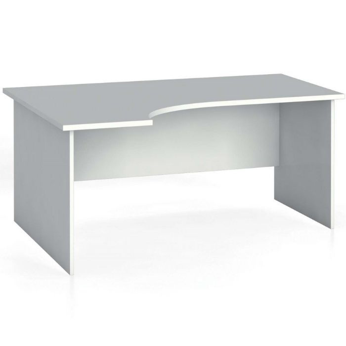 Ergonomický kancelársky pracovný stôl PRIMO FLEXI, 1600 x 1200 mm, biela, ľavý