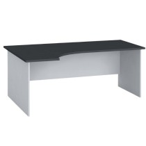 Ergonomický kancelársky pracovný stôl PRIMO FLEXI 1800 x 1200 mm, grafitová, ľavý