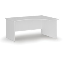 Ergonomický kancelársky pracovný stôl PRIMO WHITE, 1600 x 1200 mm, pravý, biela