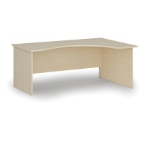 Ergonomický kancelársky pracovný stôl PRIMO WOOD, 1800 x 1200 mm, pravý, breza