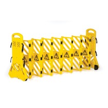 Faltbare Barriere aus Kunststoff, gelb, Länge 400 - 3900 mm