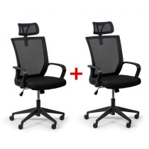 Fotel biurowy BASIC 1+1 GRATIS, czarny