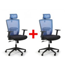 Fotel biurowy FANTOM 1 + 1 GRATIS, niebieski