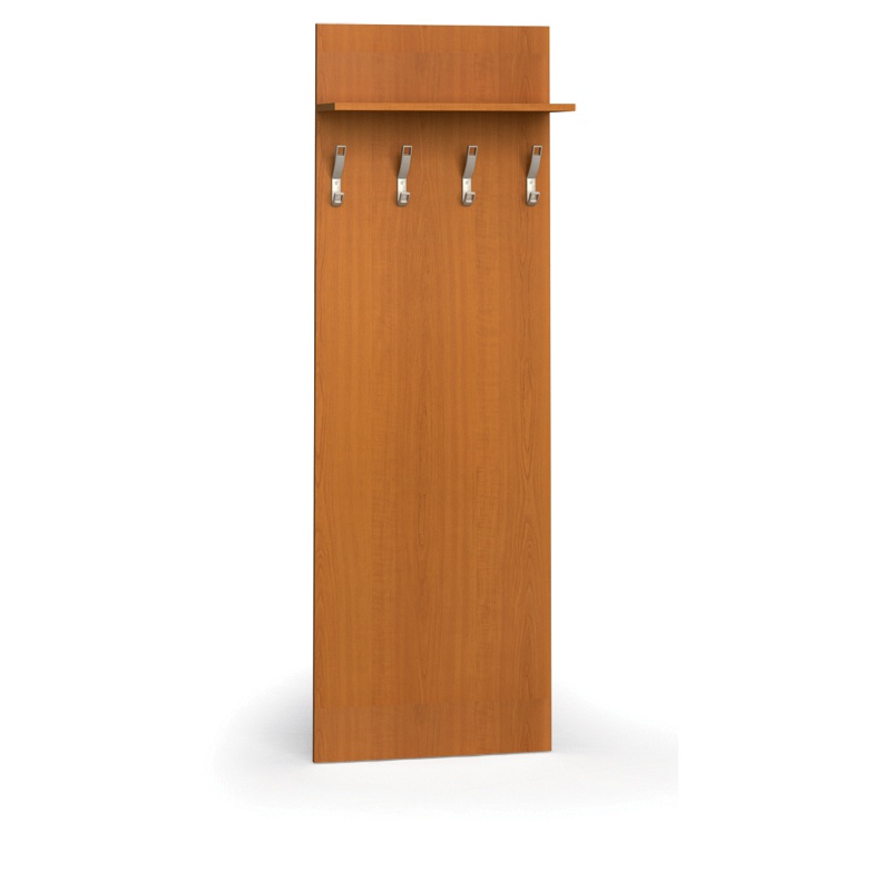 Garderobenwand PRIMO, 4 Kleiderhaken, Ablage, Kirschbaum