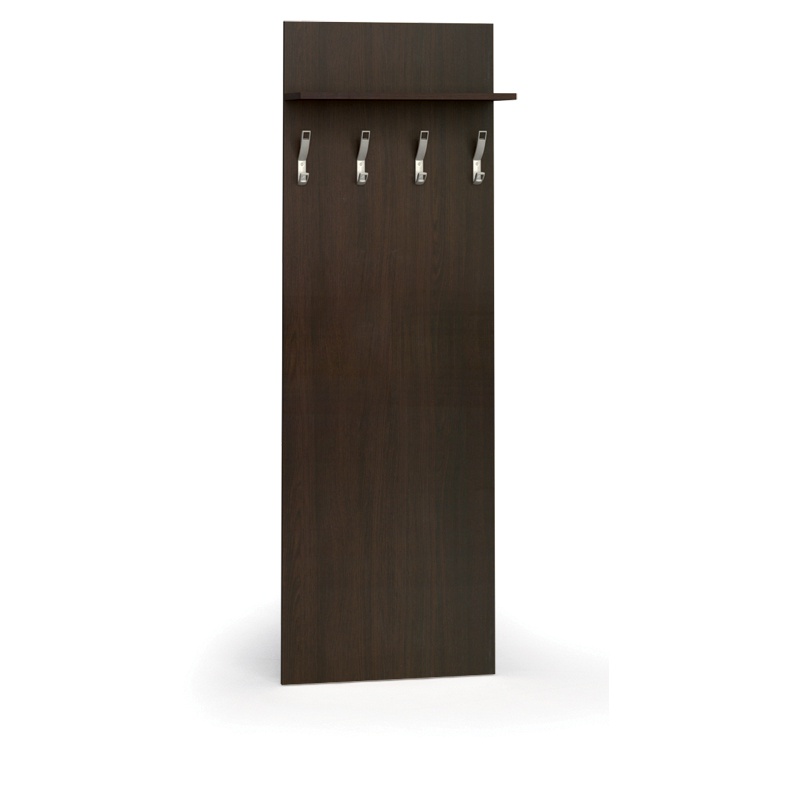 Garderobenwand PRIMO, 4 Kleiderhaken, Wenge
