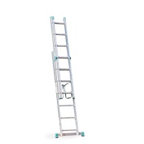 Hliníkový trojdielny rebrík ALVE EUROSTYL s úpravou na schody, 3x7 priečok, dĺžka 3,99 m