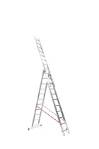 Hliníkový trojdílný výsuvný žebřík VENBOS PROFI, 3x11 příček, 7,18 m
