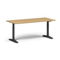 Höhenverstellbarer Schreibtisch, elektrisch, 675-1325 mm, Tischplatte 1800x800 mm, schwarzes Untergestell