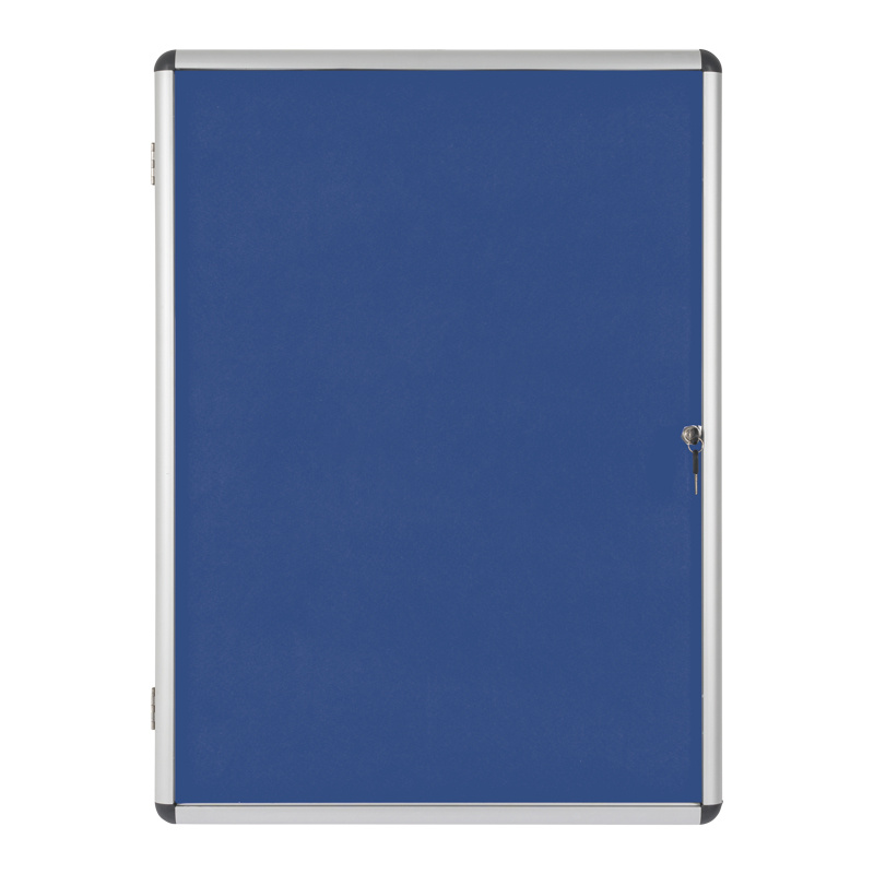 Informationsvitrine mit Textiloberfläche, blau, 720 x 980 mm