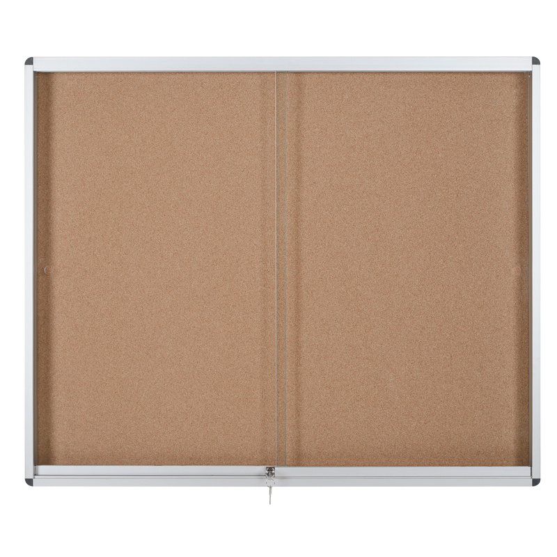 Innenvitrine mit Schiebetüren, Kork, 967 x 706 mm
