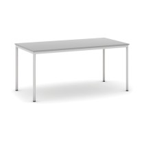 Jedálenský stôl, 1600 x 800 mm, doska sivá, podnož sv. sivá