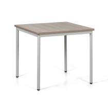 Jedálenský stôl TRIVIA, svetlo sivá konštrukcia, 800 x 800 mm, dub prírodný