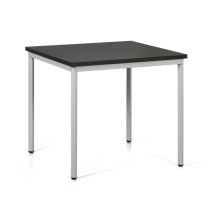 Jedálenský stôl TRIVIA, svetlo sivá konštrukcia, 800 x 800 mm, wenge