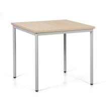 Jedálenský stôl TRIVIA, svetlosivá konštrukcia, 800 x 800 mm, breza