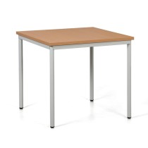 Jedálenský stôl TRIVIA, svetlosivá konštrukcia, 800 x 800 mm, buk