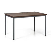 Jídelní stůl TRIVIA, tmavě šedá konstrukce, 1200 x 800 mm, ořech