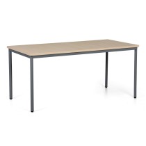 Jídelní stůl TRIVIA, tmavě šedá konstrukce, 1600 x 800 mm, bříza