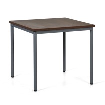 Jídelní stůl TRIVIA, tmavě šedá konstrukce, 800 x 800 mm, ořech