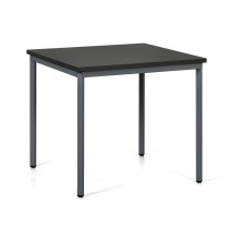 Jídelní stůl TRIVIA, tmavě šedá konstrukce, 800 x 800 mm, wenge