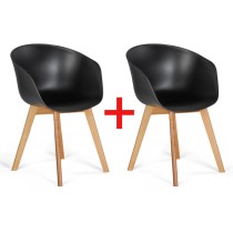 Jídelní židle NORDY 1+1 ZDARMA, černá