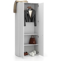 Kancelářská šatní skříň LAYERS, výsuv, 800 x 400 x 1905 mm, bílá